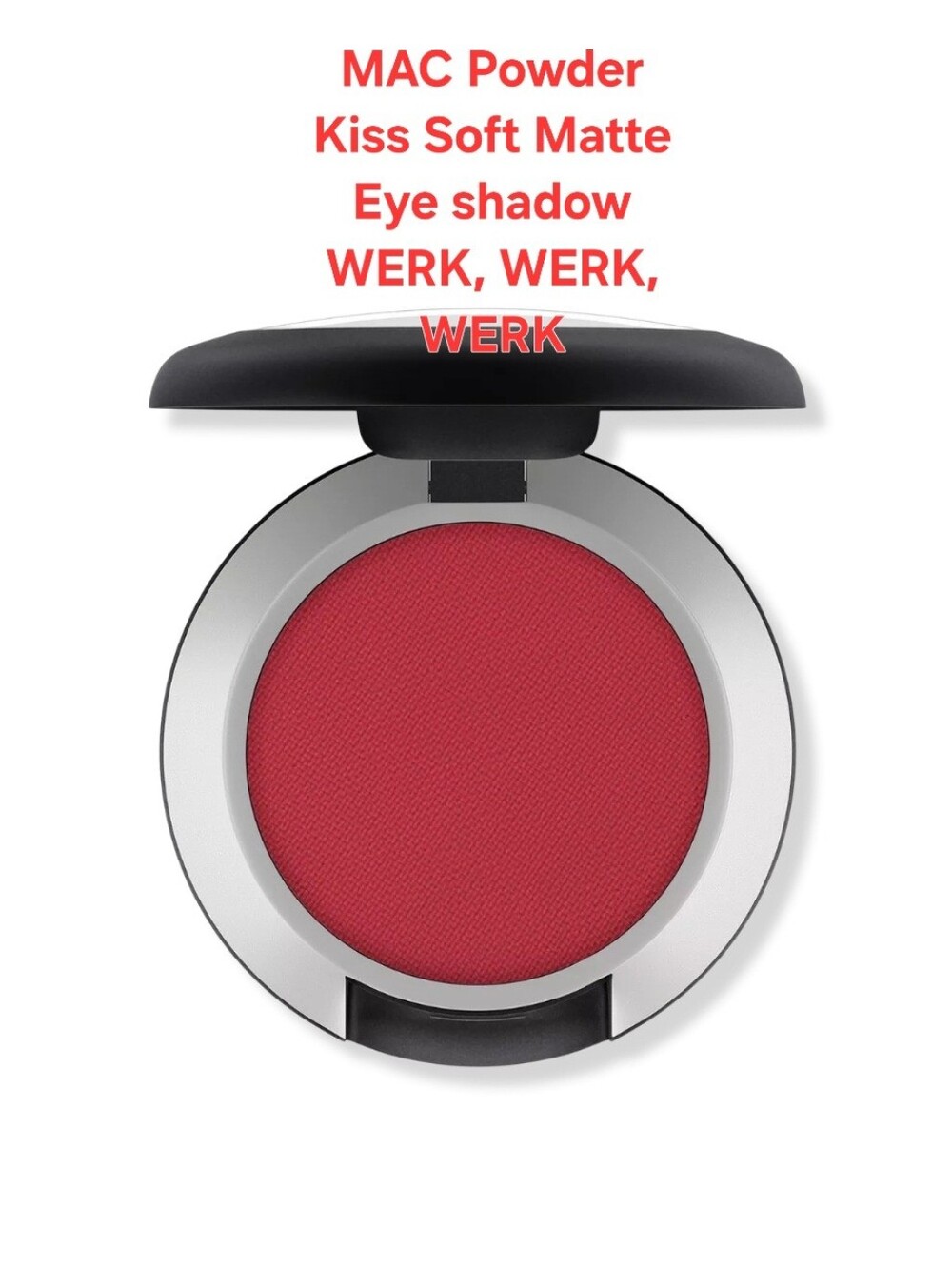 MAC Powder Kiss Soft Matte Eye shadow WERK, WERK, WERK/classic red. BNIB